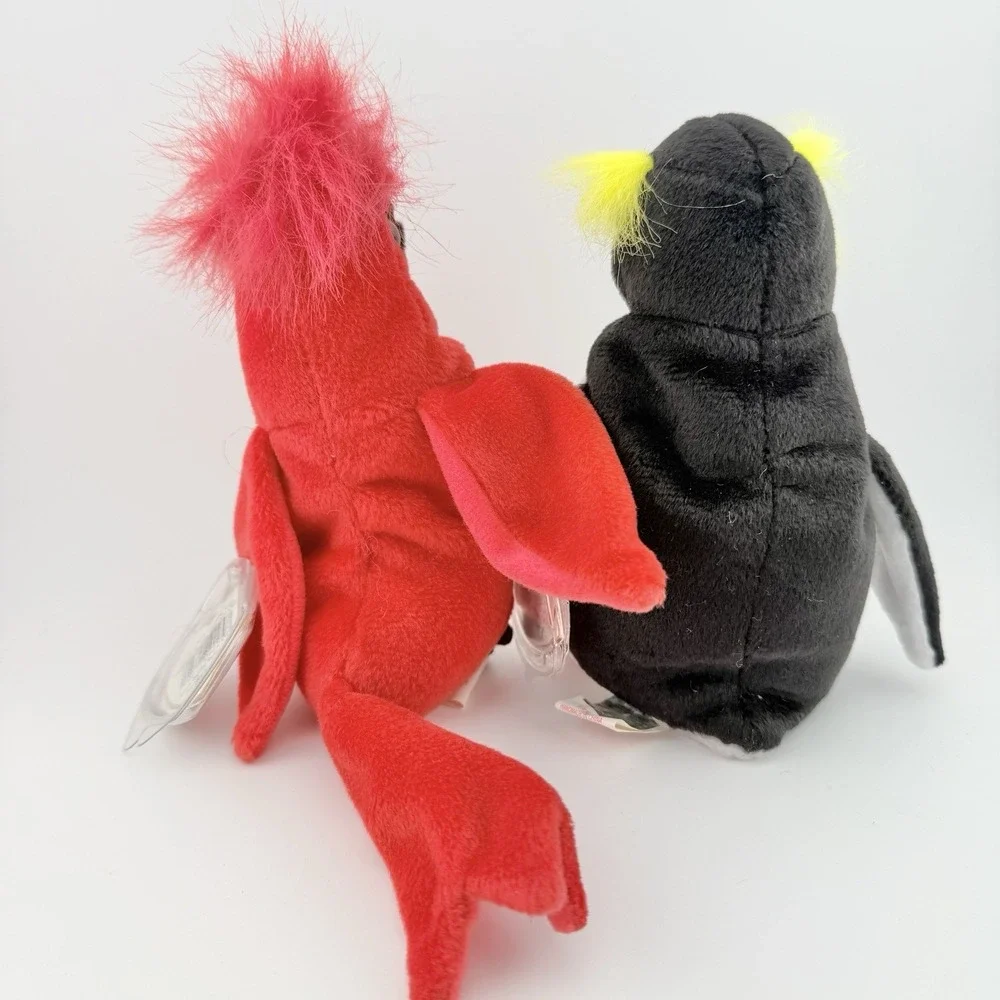 Ty Beanie Babies Y2K Lot - Mac The Cardinal & Frigid the Penguin With Tags Birds